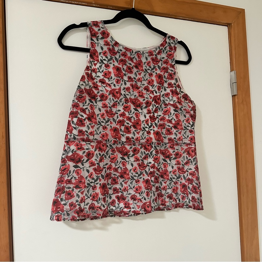 Zara Sleeveless Floral Blouse